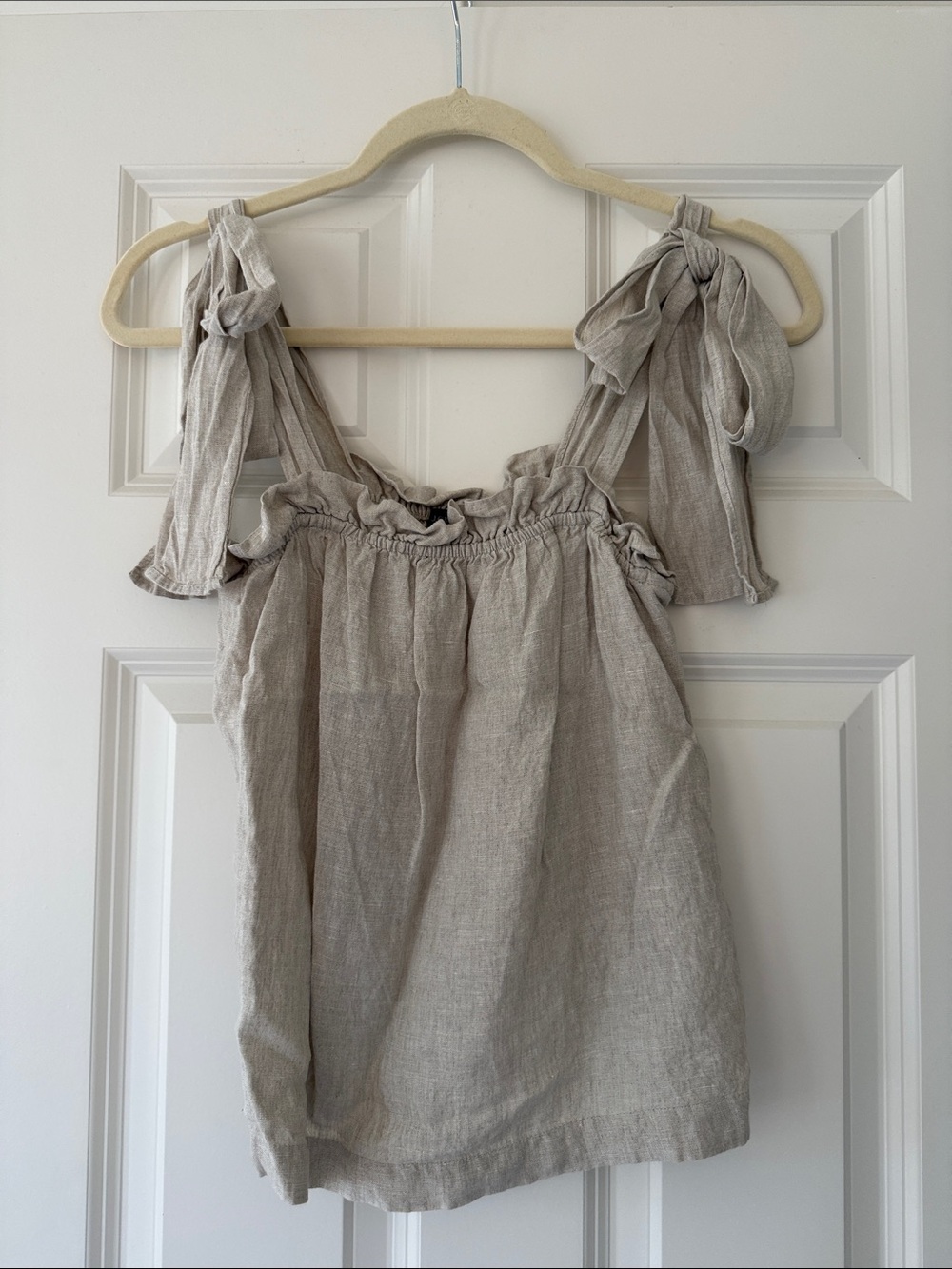 J.Crew Linen Tie Tank